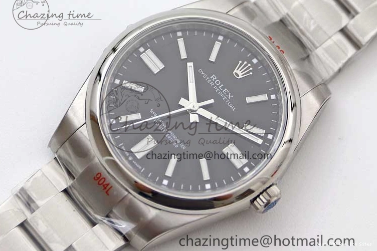 Best AAA Replica Sites 1:1 Edition on Dial Timeless SS A Bracelet Perpetual 904L 124300 2192 Best EWF Black Oyster Steel 41mm 0105